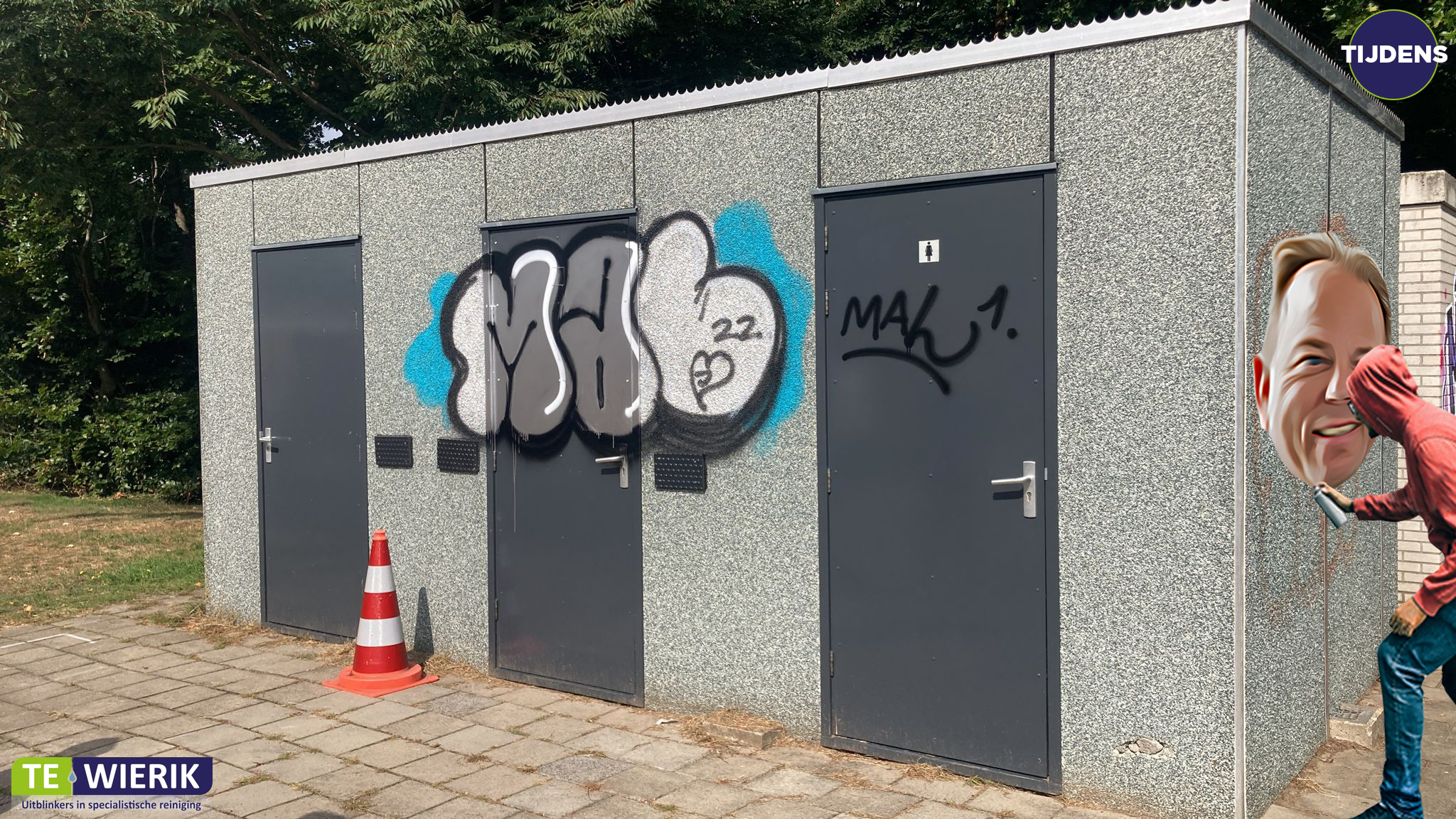Diverse graffiti verwijderen in Raalte